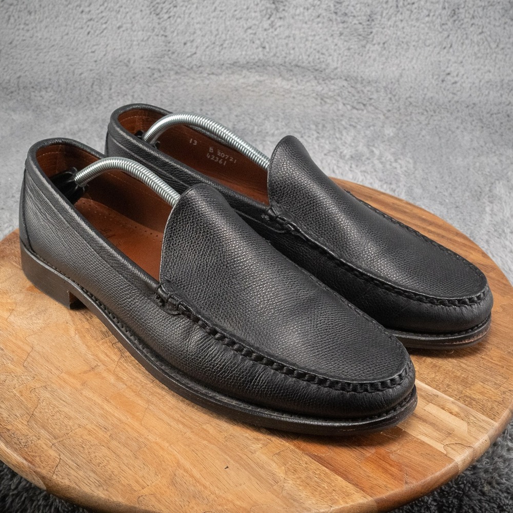 Allen Edmond Black Sanibel Mens Shoes Sz. 13‎ B Moc Toe Slip On